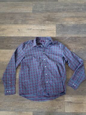 Untuckit Plaid Long Sleeve Button Down Shirt